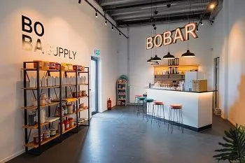 Professional bubble tea shop setup and interior